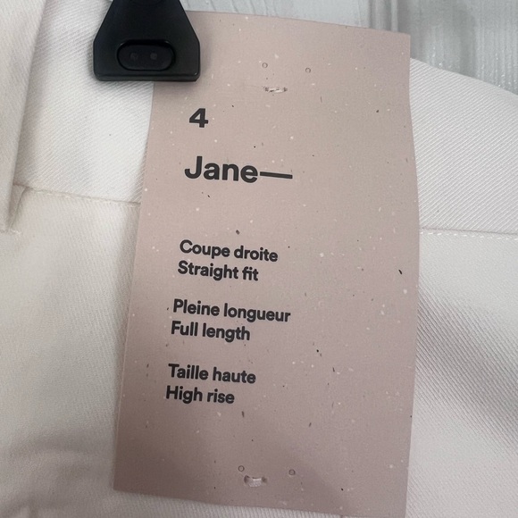 NWT| Frank & Oak Classic Cream Straight Leg Pants for Women, Size 4 - Picture 6 of 6